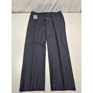 Rossetti Dress Pants Mens 44x36 Blue Wool Flat Front Super 150s Unhemmed NWT